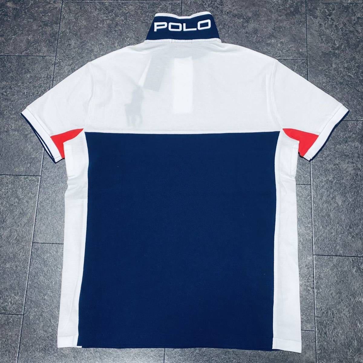 XXL/3L/XO 定価19800円 新品 ラルフローレン ストレッチ ロゴ 半袖 ポロシャツ メンズ ゴルフ US:XL ホワイト 白 送料無料 希少 ビッグロゴ ラルフローレン LAUREN RALPH ビッグ 福袋 SALE