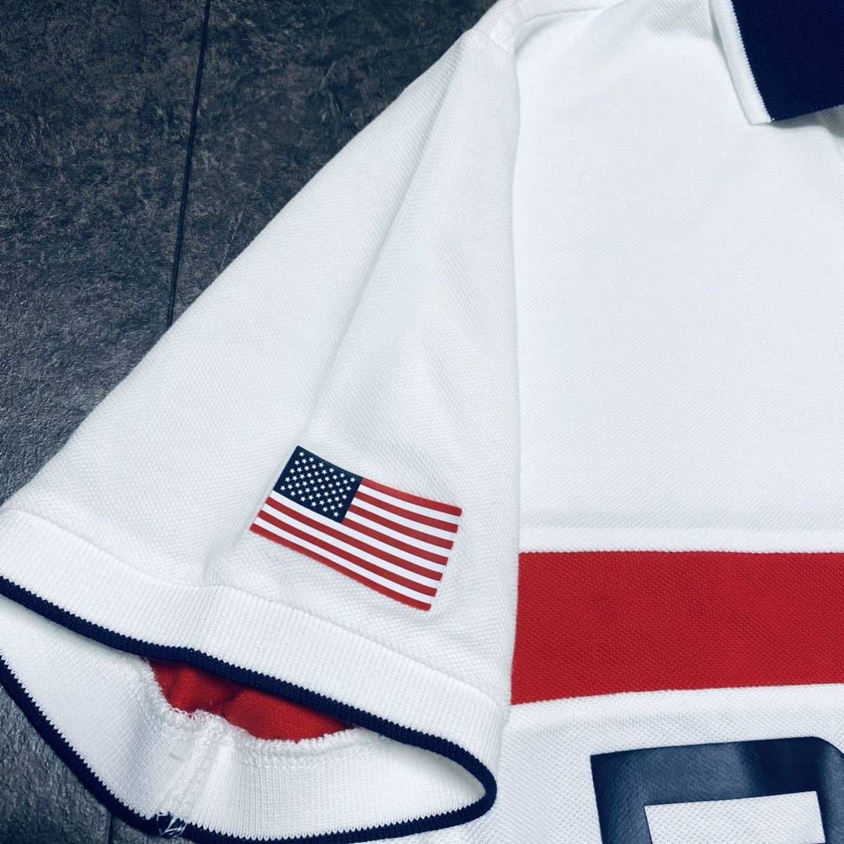 XXL/3L/XO 定価19800円 新品 ラルフローレン ストレッチ ロゴ 半袖 ポロシャツ メンズ ゴルフ US:XL ホワイト 白 送料無料 希少 ビッグロゴ ラルフローレン LAUREN RALPH ビッグ 福袋 SALE