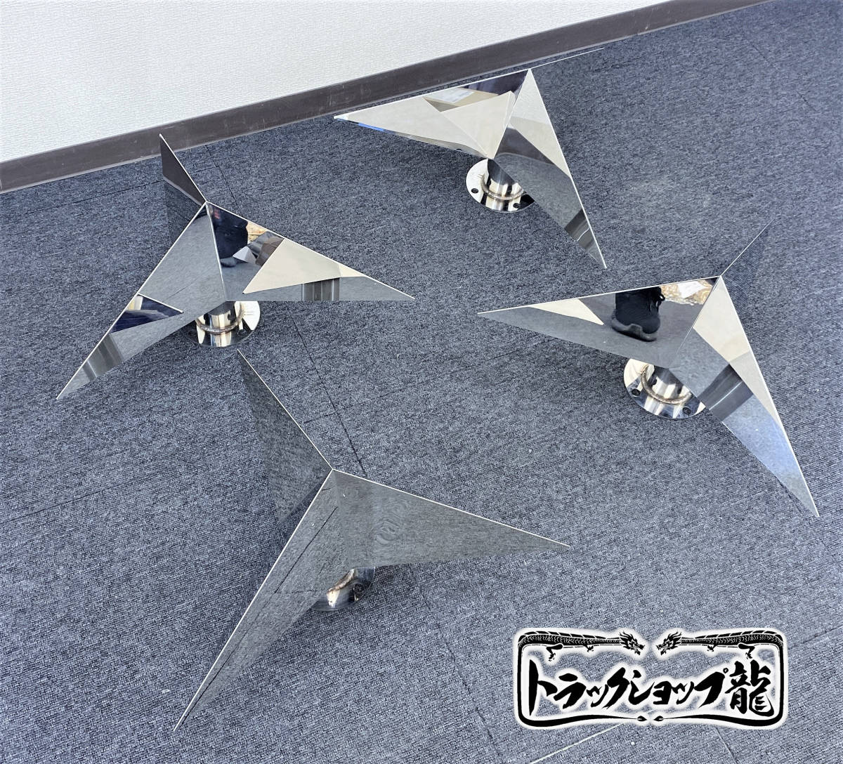 マニア必見 ハイタイプ ホイールスピンナー ベンツ形 22.5インチ 鏡面