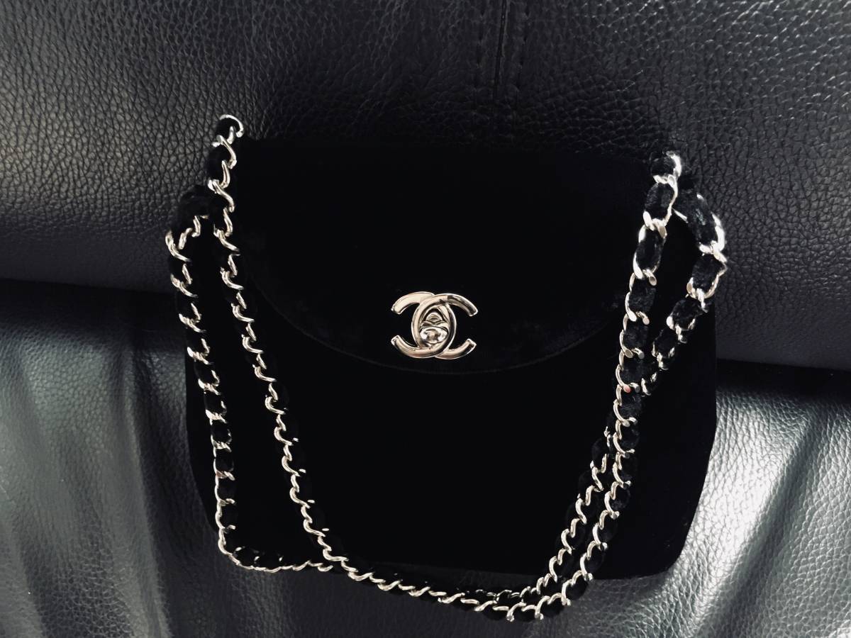 CHANEL シャネル ハンドバッグ チェーンバック ベルベット ミニ 