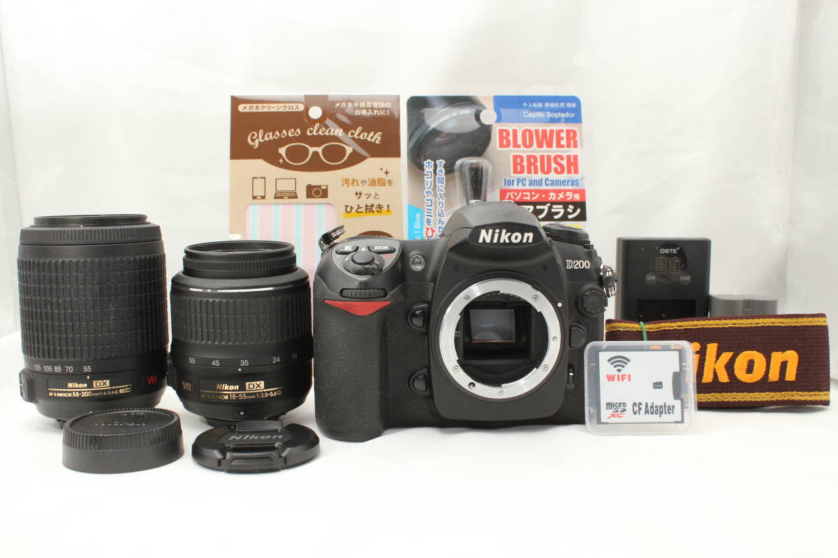 Nikon 一眼レフ D200 Wズームレンズセット☆簡単撮影☆高画質☆初心者 