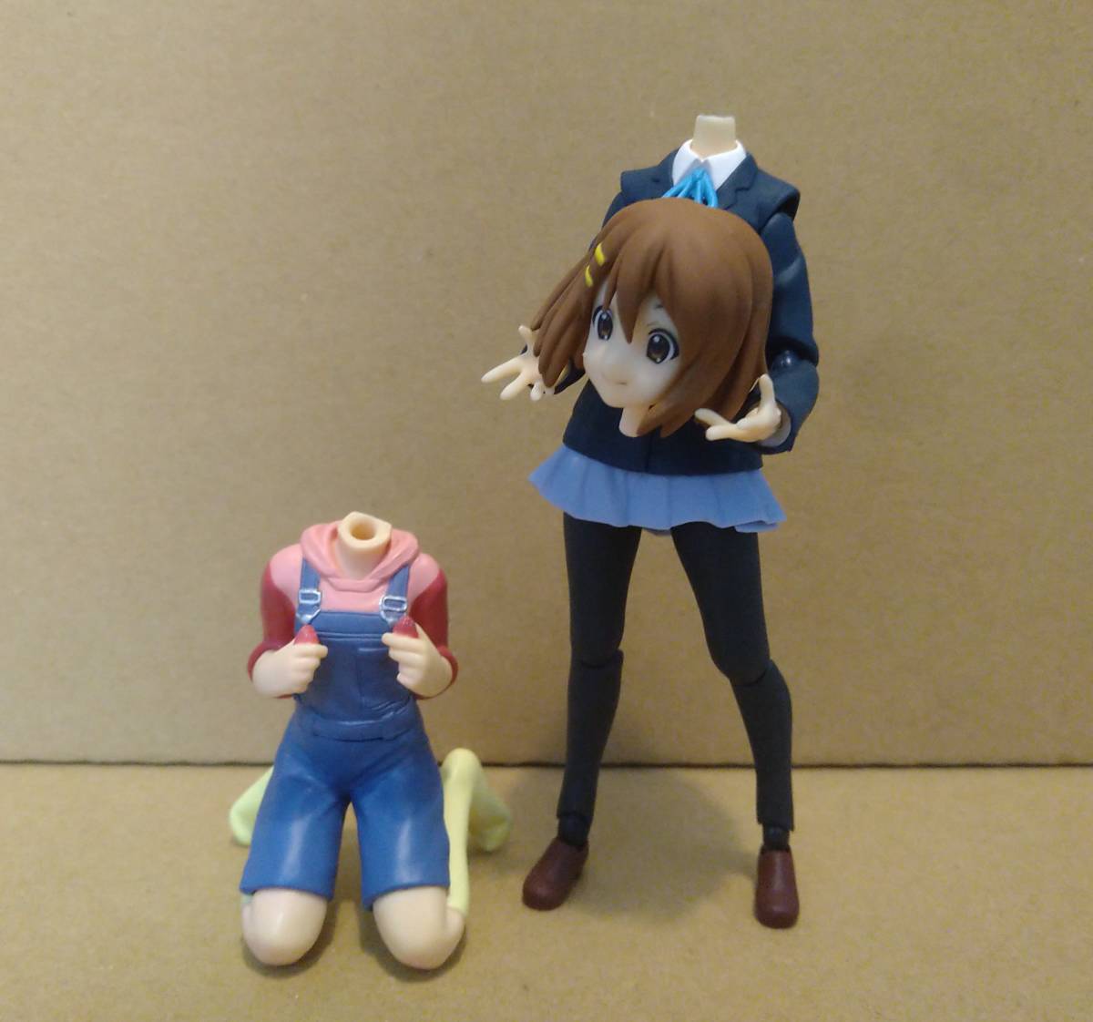ジャンク figma 平沢唯 けいおん! ＋挿げ替え用改造フィギュアセット 