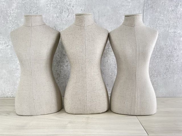 百貨店展示品 ディスプレイトルソー 3体セット ボディマネキン 上半身 
