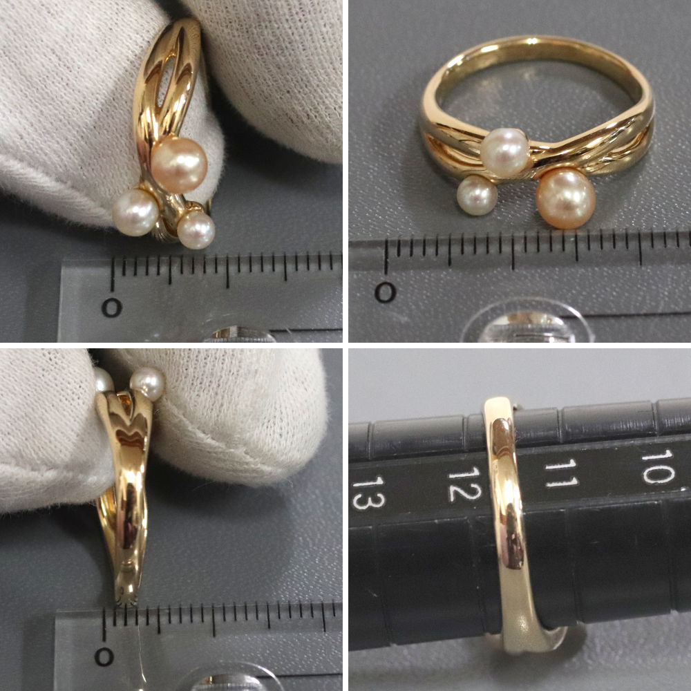 TASAKI タサキ K18ベビーパールリング #12 4.0g イエローゴールド 田崎