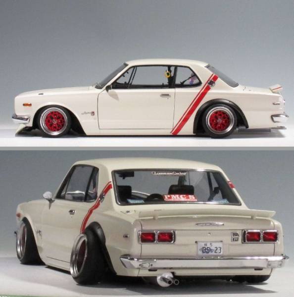 1/18 スカイライン GT-R ハコスカ カスタム 改 弥生旧車 族車(乗用車