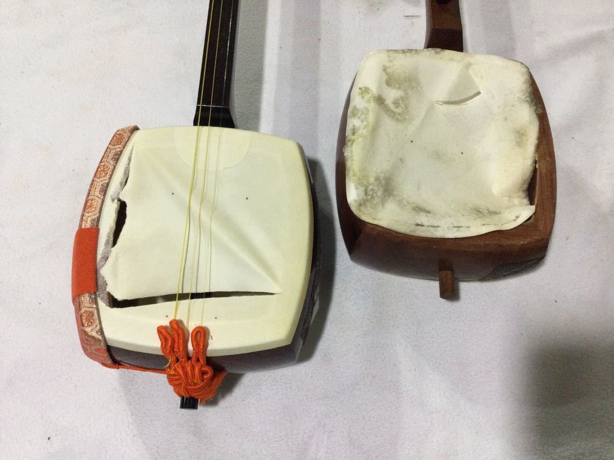 和楽器 三線 弦楽器 ジャンク 和楽器 三線 弦楽器 細密細工 和 心に