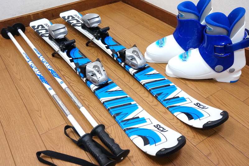 90cm 靴20cm SNOWCARVING 子供用カービングスキーセット 中古 90cm靴