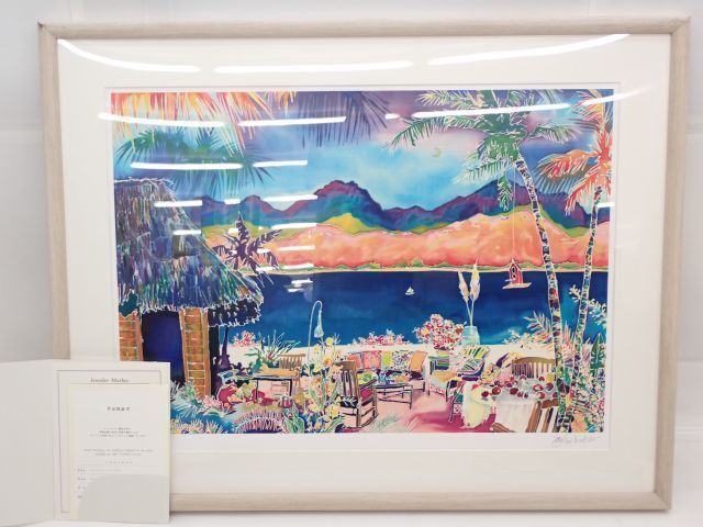 真作】Jennifer Markes シルクスクリーン Pomegranate Cove 26/175