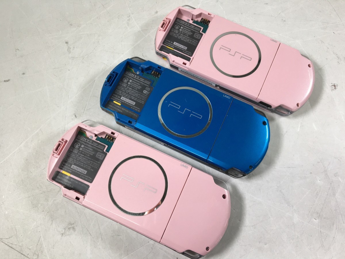 ♪△【SONY ソニー】PSP PlayStationPortable 3台セット PSP3000 