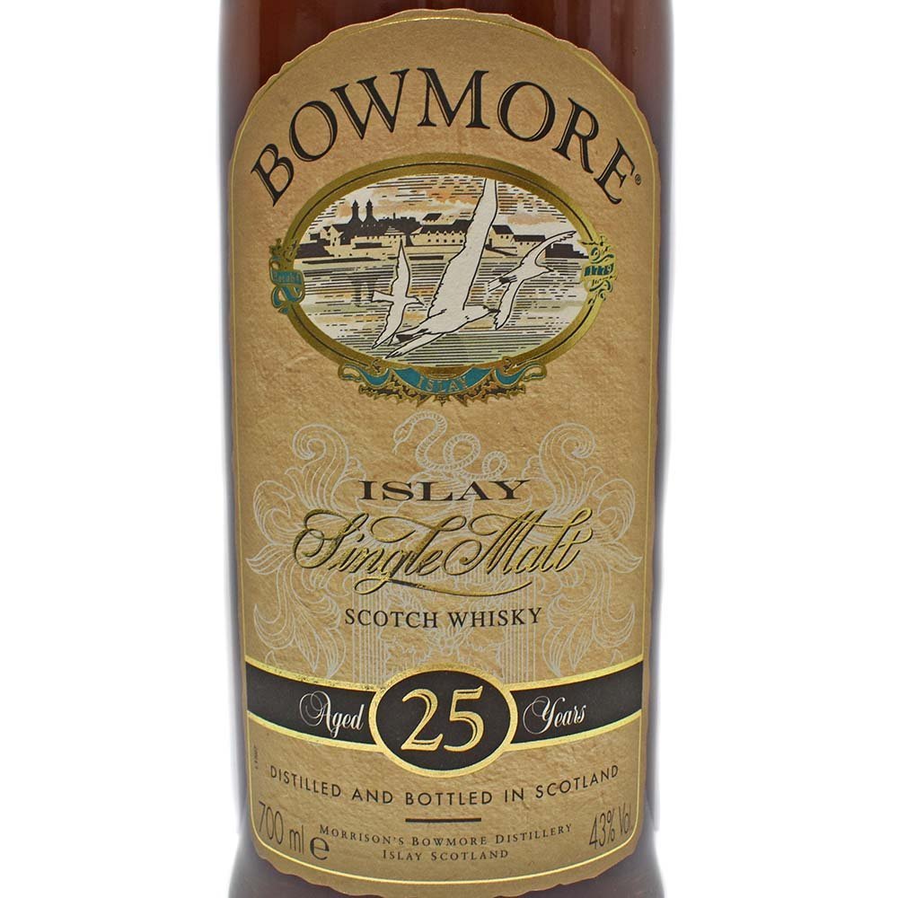 BOWMORE【ボウモア】25年 カモメラベル 旧 43度/700ml 古酒 未開栓