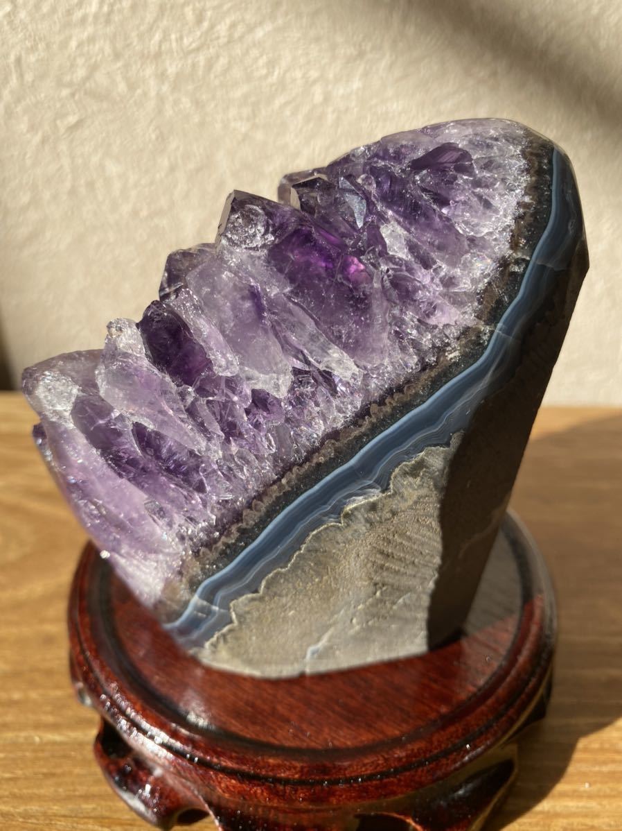 極上】ウルグアイ超大晶体アメジストクラスター原石（幸運水晶 