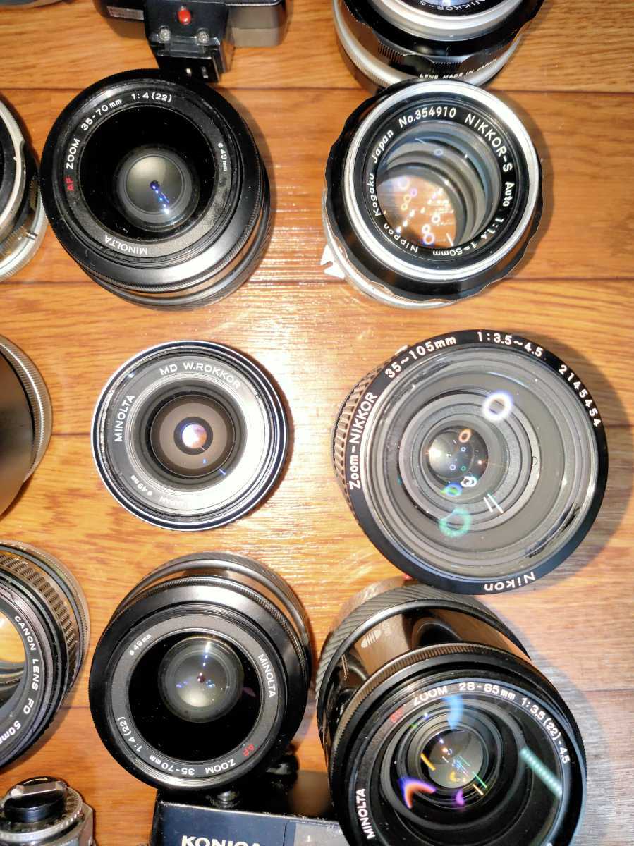 TOPCON Lord-SL Canon フィルムカメラ 3台　ジャンク品 フィルムカメラ ジャンク 大量セット23点 OLYMPUS MINOLTA KONICA