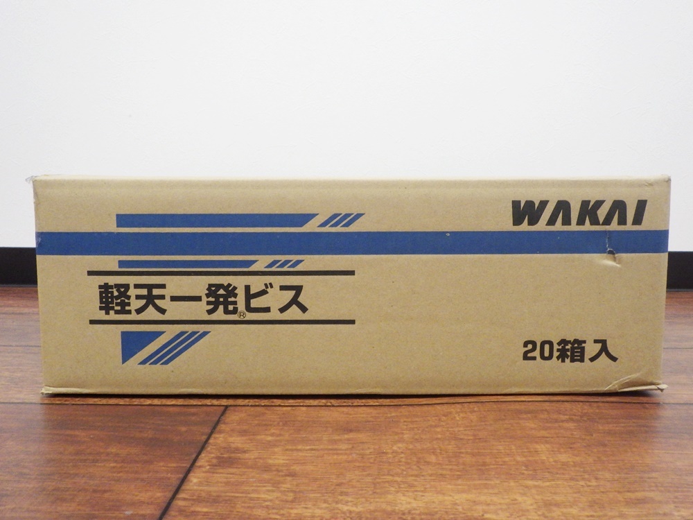 21-4183【未使用】 WAKAI 若井産業 軽天一発ビス 1000本×20箱 三価ユニクロ ラッパ 3.5×22mm D=8 713522L