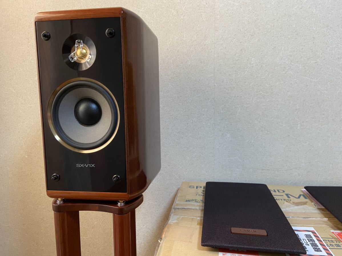 名機SX-V1X-M スピーカー ペア スタンド付き 中古◇Victor