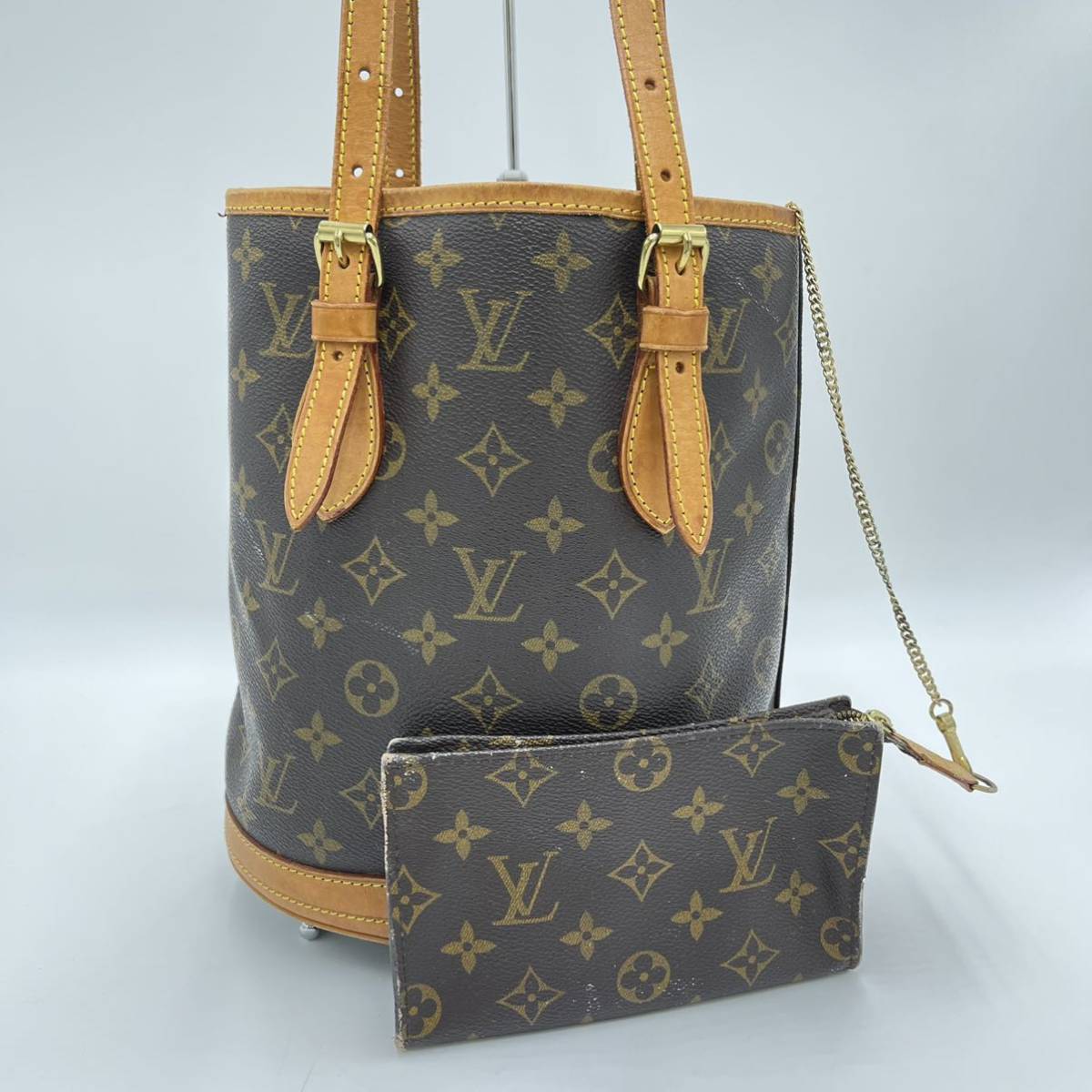LOUIS VUITTON モノグラム バケットGM付属ポーチ M42238 ルイ