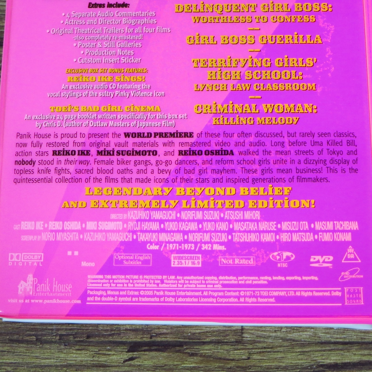 ☆The Pinky Violence Collection 北米版 US 4DVD+1CD/ずべ公番長 