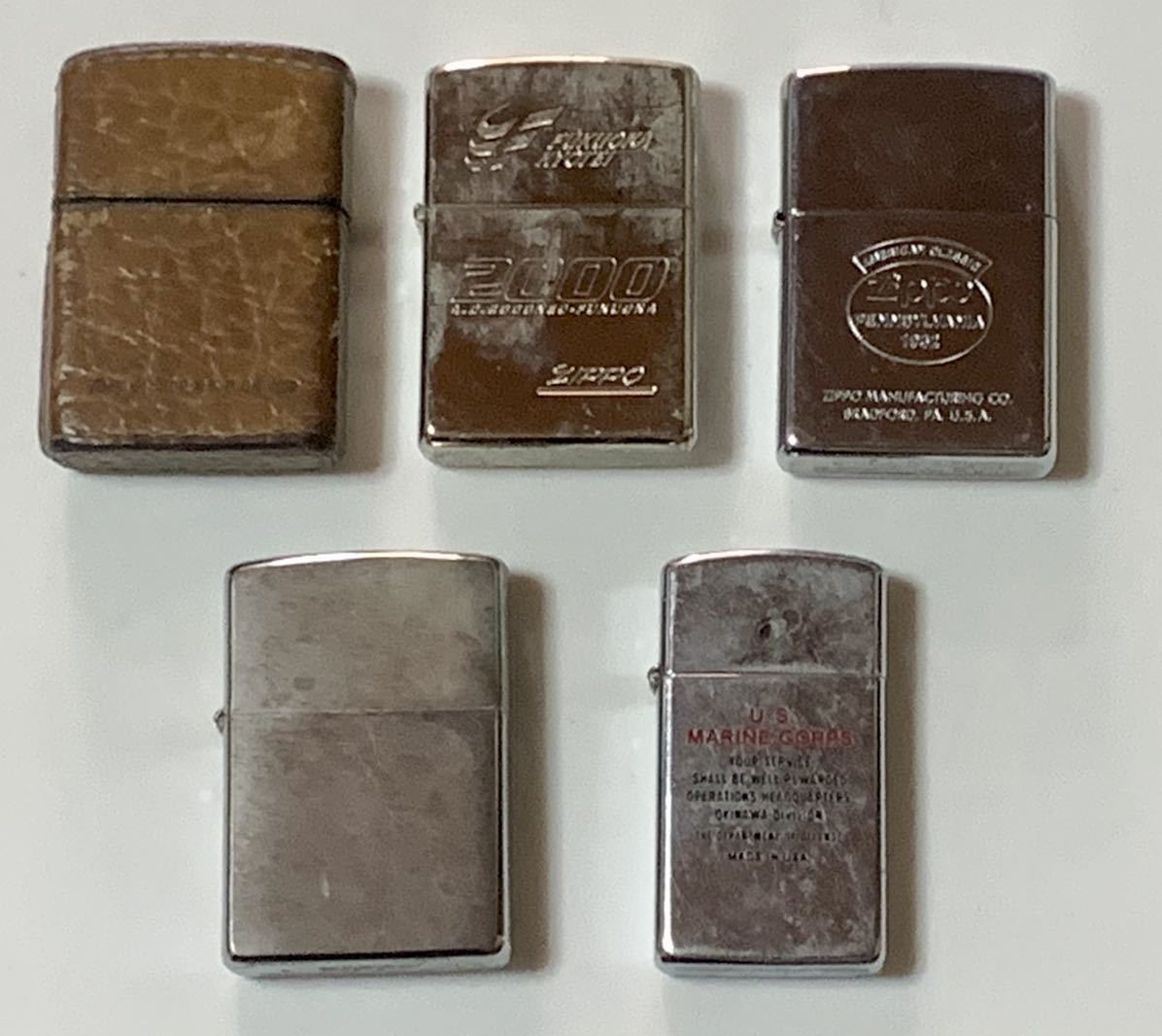 中古】ZIPPO ジッポー まとめて5個セット ・Mr.Junko ・福岡競艇2000 