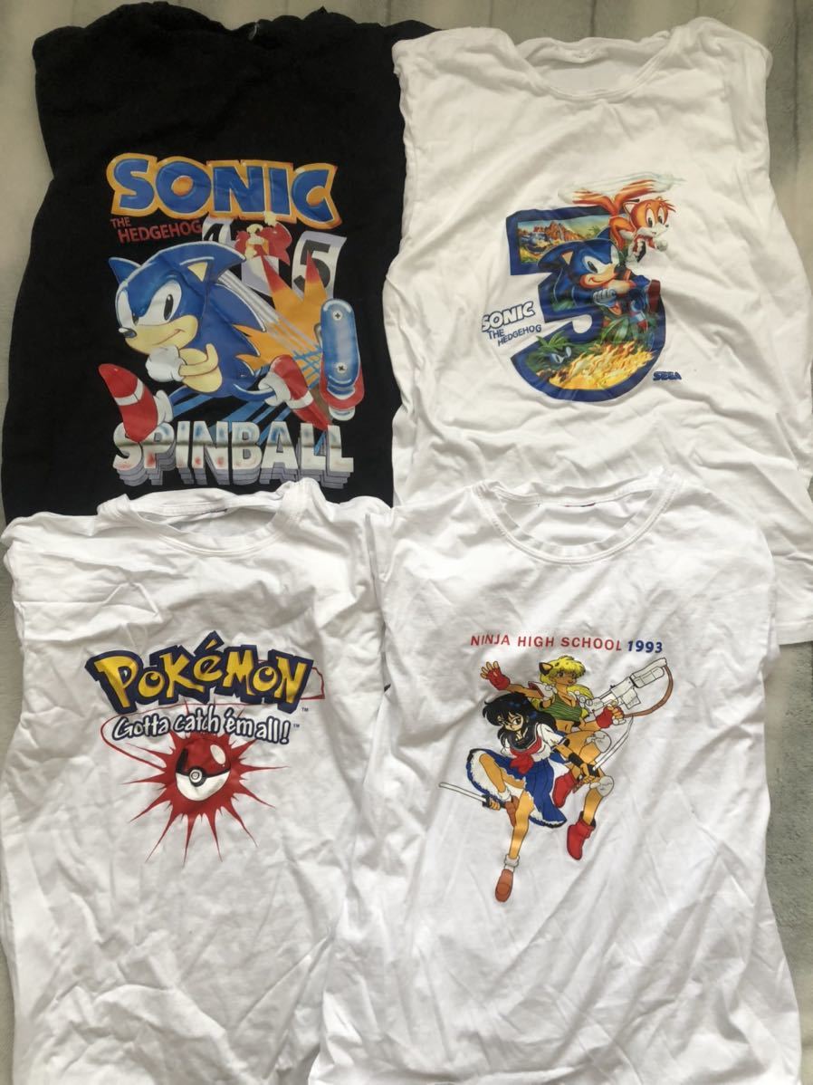 爆買い，最新作 ポケモン pokemon ninja high school ソニック sonic 企業tee シャツ rap tee vintage tee ヴィンテージ 4枚(Tシャツ)｜売買されたオークション情報、yahooの商品情報をアーカイブ公開 - オークファン Tシャツ