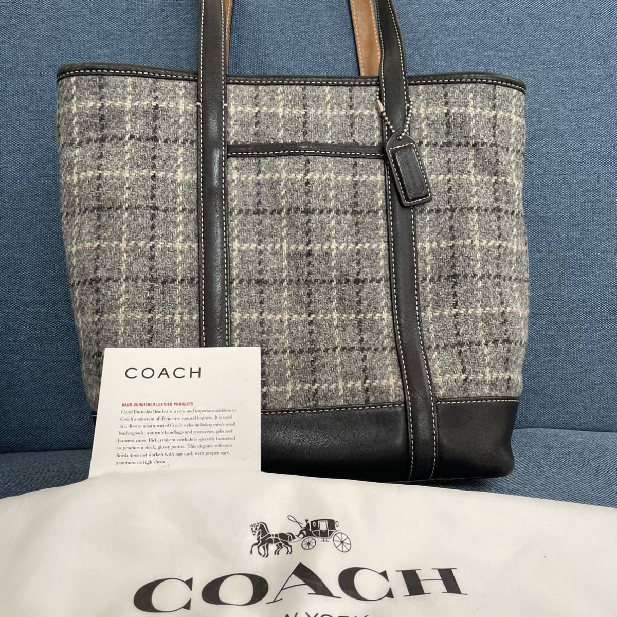 【限定セール，安い】 COACH MEN 参考価格9万 レザー ウール 牛革 ビジネスバッグ トートバッグ 1円スタート オールドコーチ ヴィンテージ ハンドクラフト(トートバッグ)｜売買されたオークション情報、yahooの商品情 かばん、バッグ