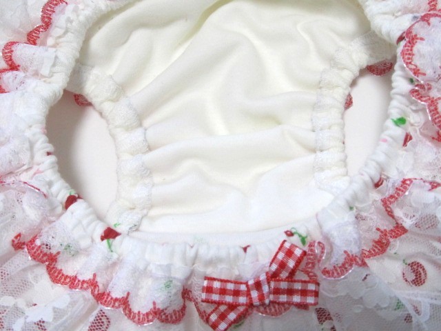 ★８０９　さくらんぼ チェリー サクランボ チェックリボン パンティ ロリータ ハンドメイド ショーツ スキャンティ インゴム パンツ Ｌ★ さくらんぼ CHERRY(単位50cm)<br><br>フルーツ&frasl;チェリー&frasl;さくらんぼ TINY トッピング 料理 さくらんぼ（モチーフリボン）（ジュエリー・アクセサリー