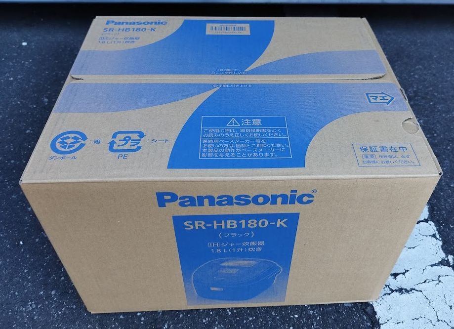 新品■Panasonic SR-HB180-K IHジャー炊飯器 HIGH STANDARDシリーズ ダイヤモンド銅釜 1升炊き パナソニック 炊飯器 ブラック バルミューダ SR sr-hx180の通販