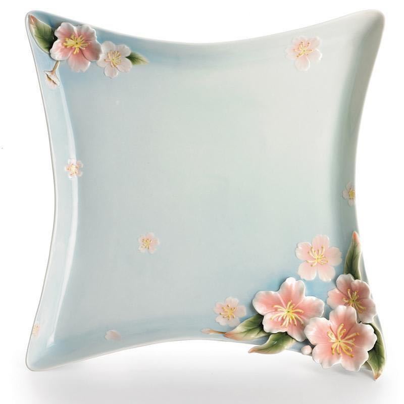 送料無料】台湾の高級陶磁器 FRANZ フランツ 大皿 Cherry Blossom