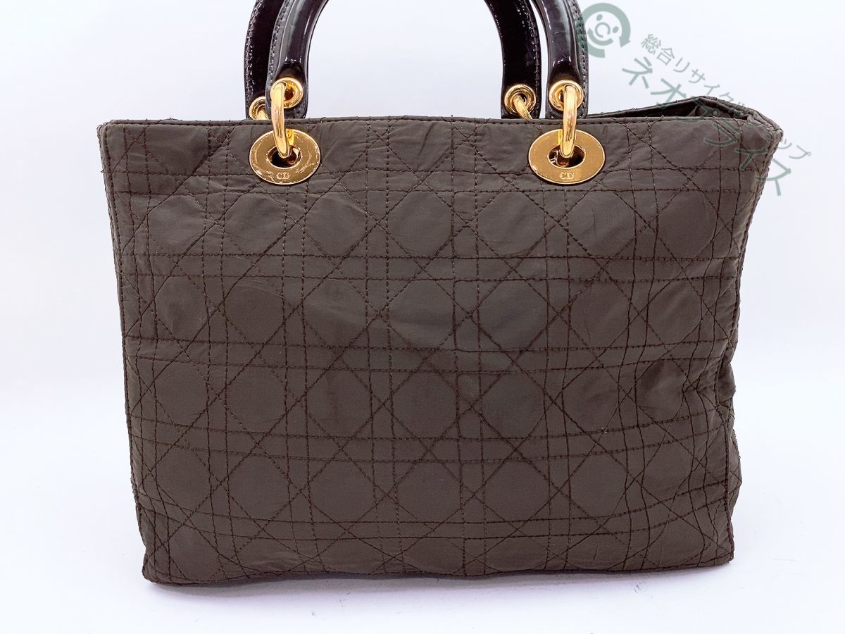 ◇Z7722 ベタ無し Dior レディディオール ナイロン カナージュ ハンド 