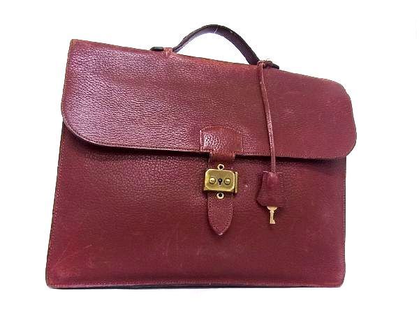 SALE，新品 1円 HERMES エルメス サックアデペッシュ38 フィヨルド ゴールド金具 ビジネスバッグ ブリーフケース ブラウンレッド系 V2981XN(その他)｜売買されたオークション情報、yahooの商品情報をアーカ かばん、バッグ