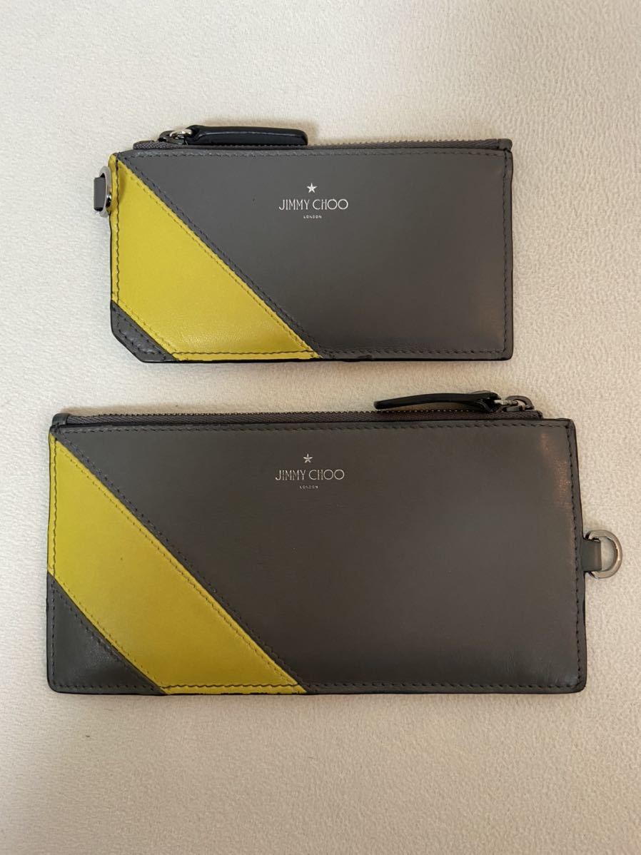 人気SALE，お得 JIMMYCHOO ジミーチュウ カードケース カードホルダー 財布 メンズ 長財布 グレー 小銭入れ コインケース 正規店購入 2つセット(ジミーチュウ)｜売買されたオークション情報、yahooの商品情報を その他