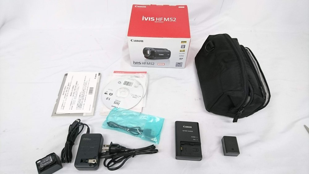 キヤノン Canon デジタルビデオカメラ iVIS HF M52 レッド 光学10倍
