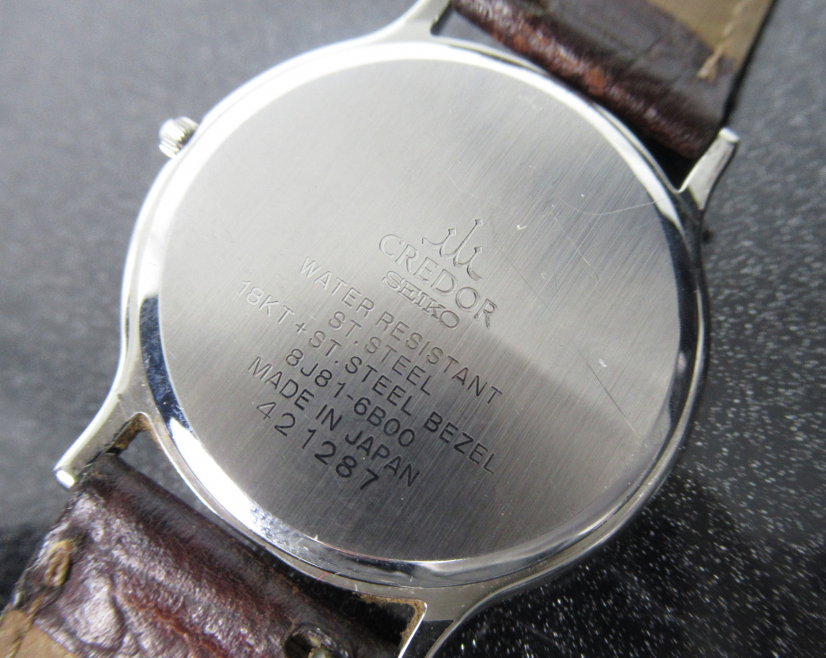 ◎【 18金 】18KT SEIKO CREDOR 8J81-6B00 セイコー クレドール メンズ 