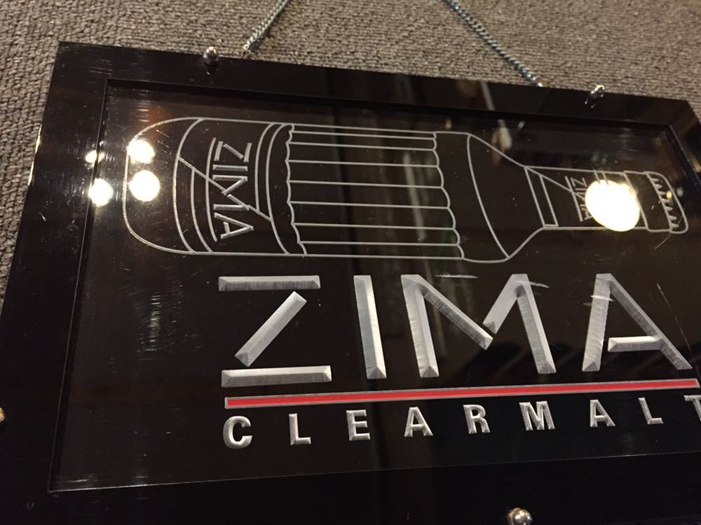 希少品 ZIMA 非売品 LED 電飾 電光 アクリル 看板 ネオン サイン 壁 