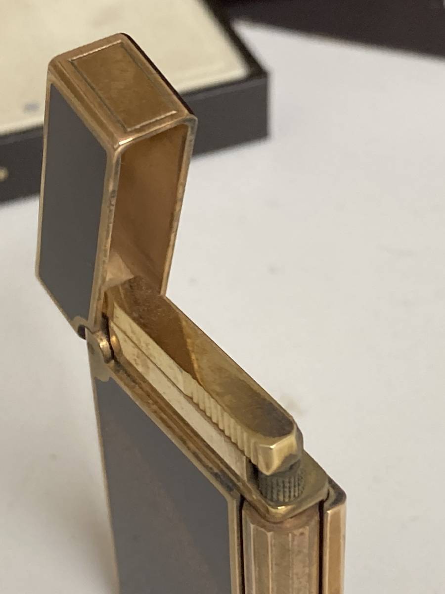 1円スタート☆S.T.Dupont デュポンライター Dラインゴールド 漆ラメ 