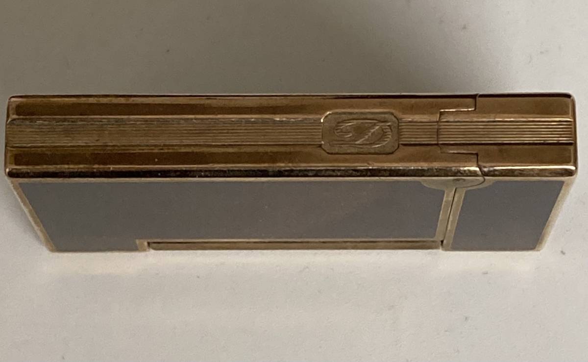 1円スタート☆S.T.Dupont デュポンライター Dラインゴールド 漆ラメ 