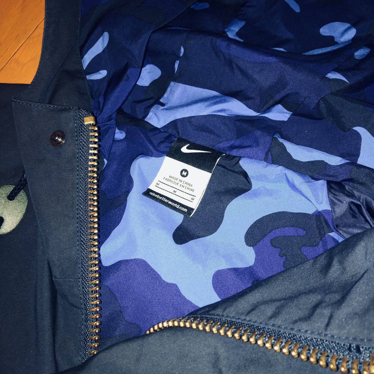 NIKE×F.C.R.B. Camo Tour Jacket 紺M FCRB 14AW カモツアージャケット 