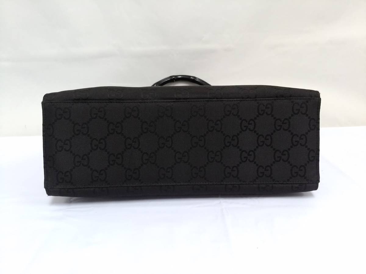 美品】GUCCI グッチ バンブー GG柄 ナイロンキャンバス トートバッグ 
