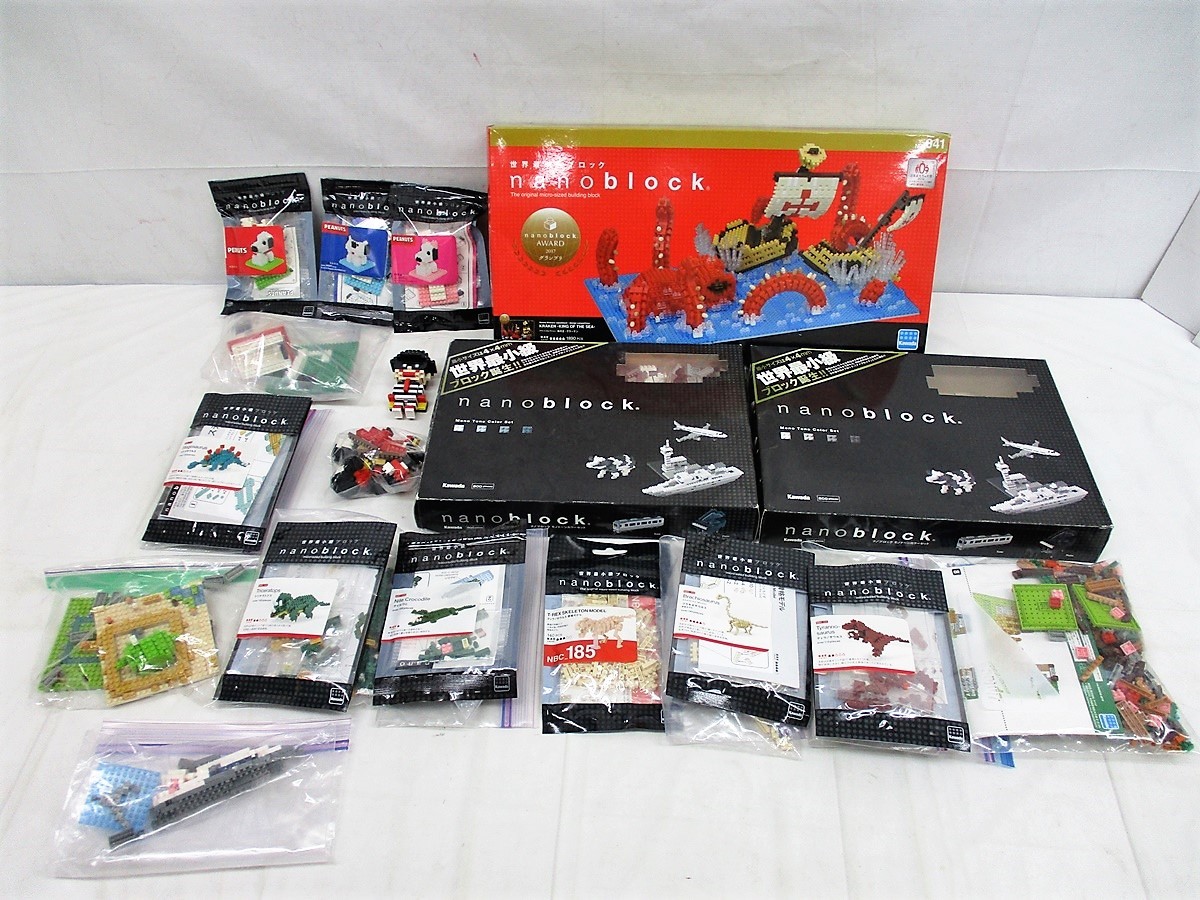 75p ナノブロック Nano Block 世界最小級ブロック Kawada まとめ モノトーンカラー クラーケン スヌーピー ティラノサウルス 清水寺 他 ブロック 売買されたオークション情報 Yahooの商品情報をアーカイブ公開 オークファン Aucfan Com