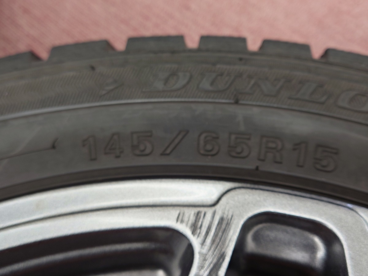 SG-E】三菱 アイ ☆4.5J×15 +45 5.5J×15 +42PCD100-4穴☆DUNLOP 145 