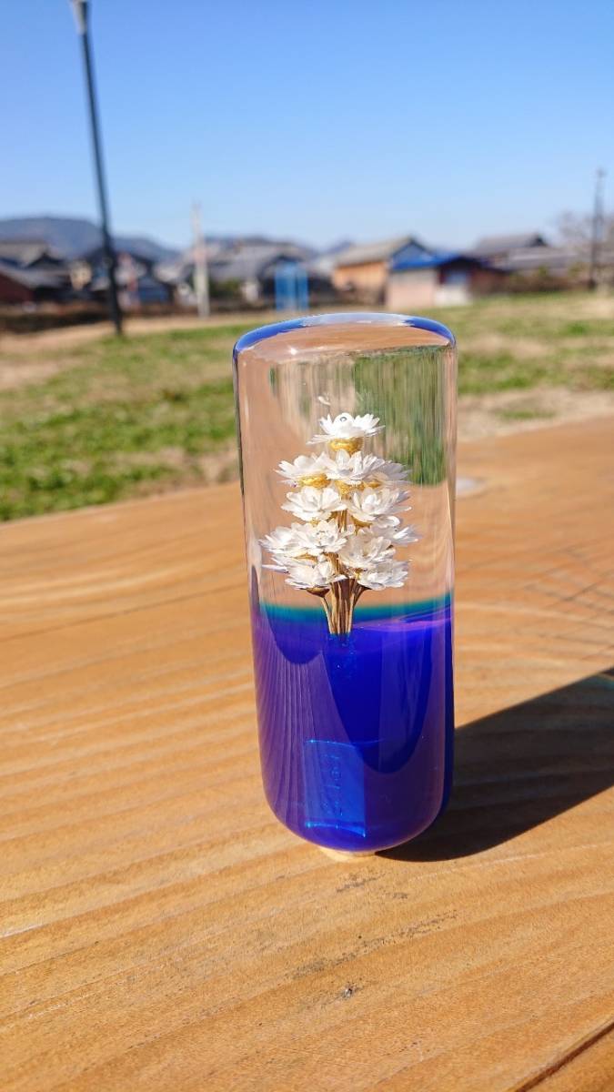 デコトラ レトロ 水中花 シフトノブ 青　旧車 水中花 シフトノブ レトロ 20cm 球型 昭和レトロ