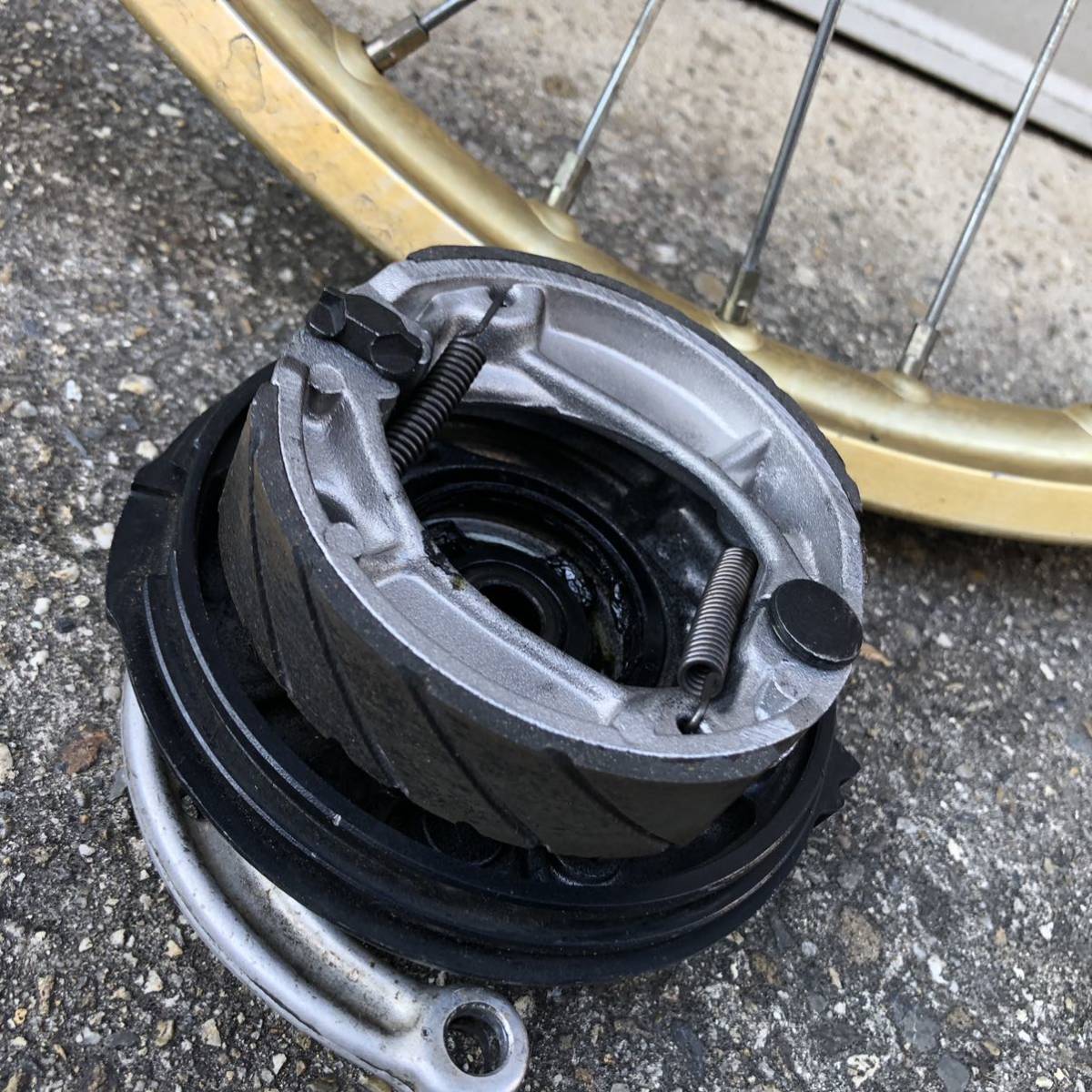 TLR200 フロントホイール ドラムブレーキ スポークホイール 当時モノ