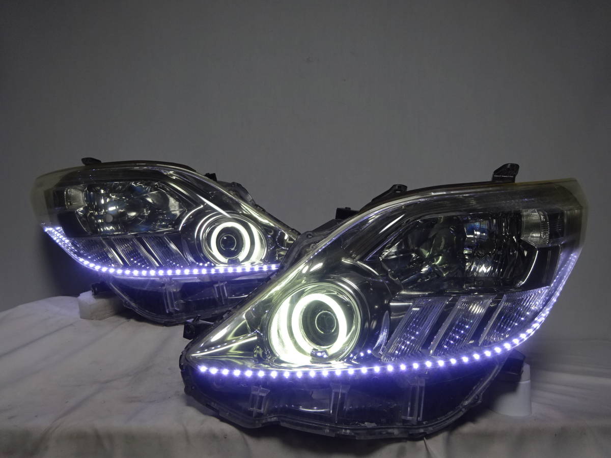 20 アルファード 加工ヘッドライト 左右 LEDイカリング｜トヨタ用 