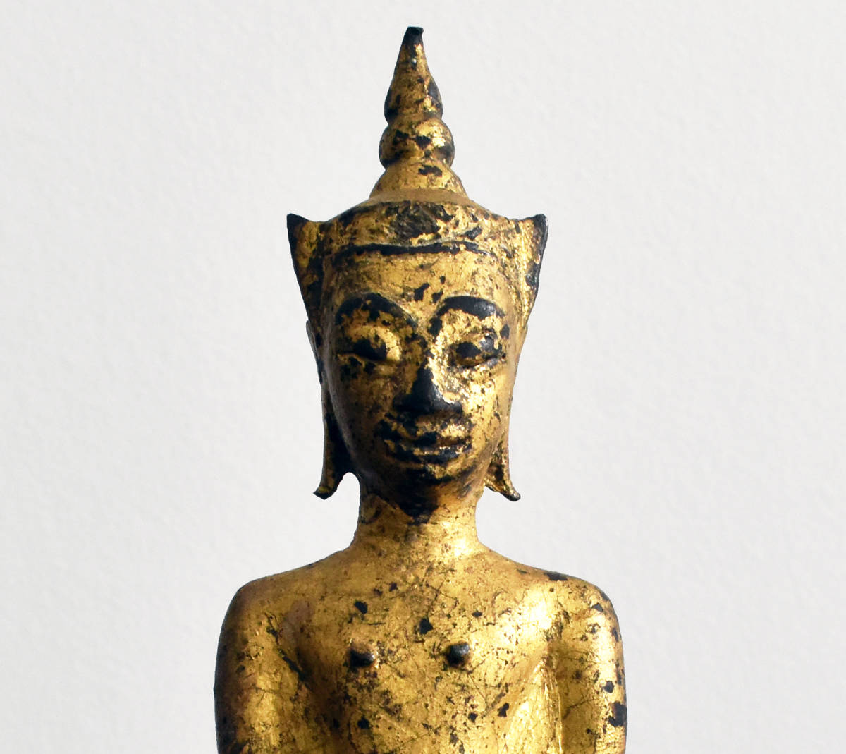 仏教美術 東南アジア タイ 17～18世紀 アユタヤ期 宝冠青銅仏 （送料