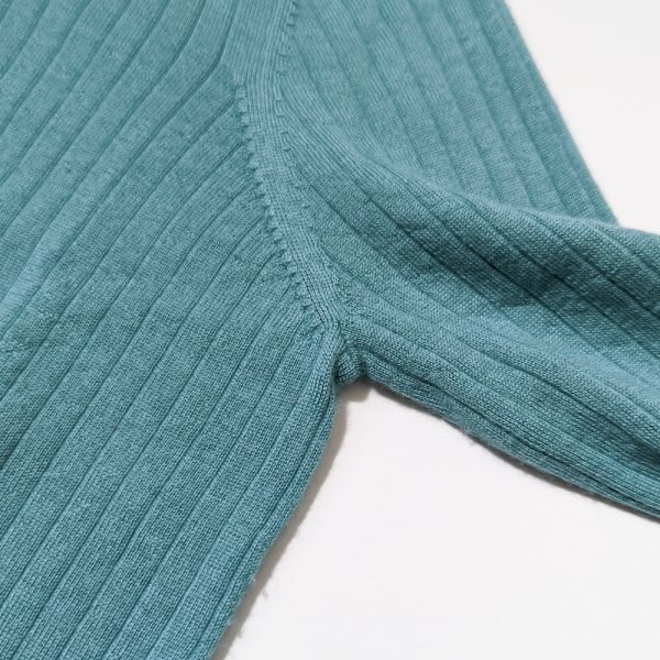 Drawer - ドゥロワー 18Gカシミヤシルクリブクルーネックニット