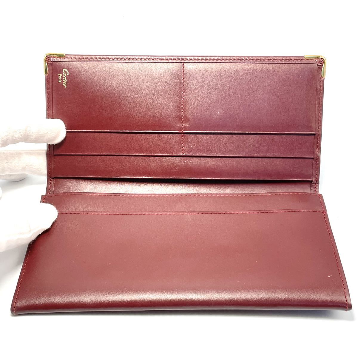 1円 美品 Cartier カルティエ マストライン ボルドー カーフレザー 2  