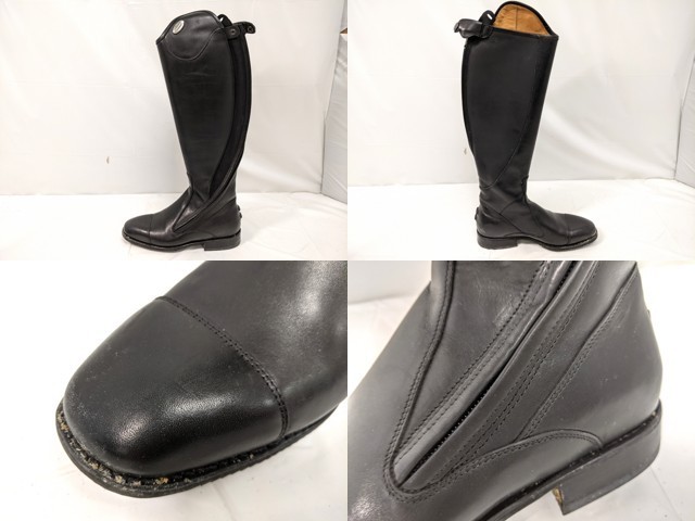 T1386 乗馬 馬術用品 ロングブーツ LA VALCHE ブラック サイズ：37 CS 