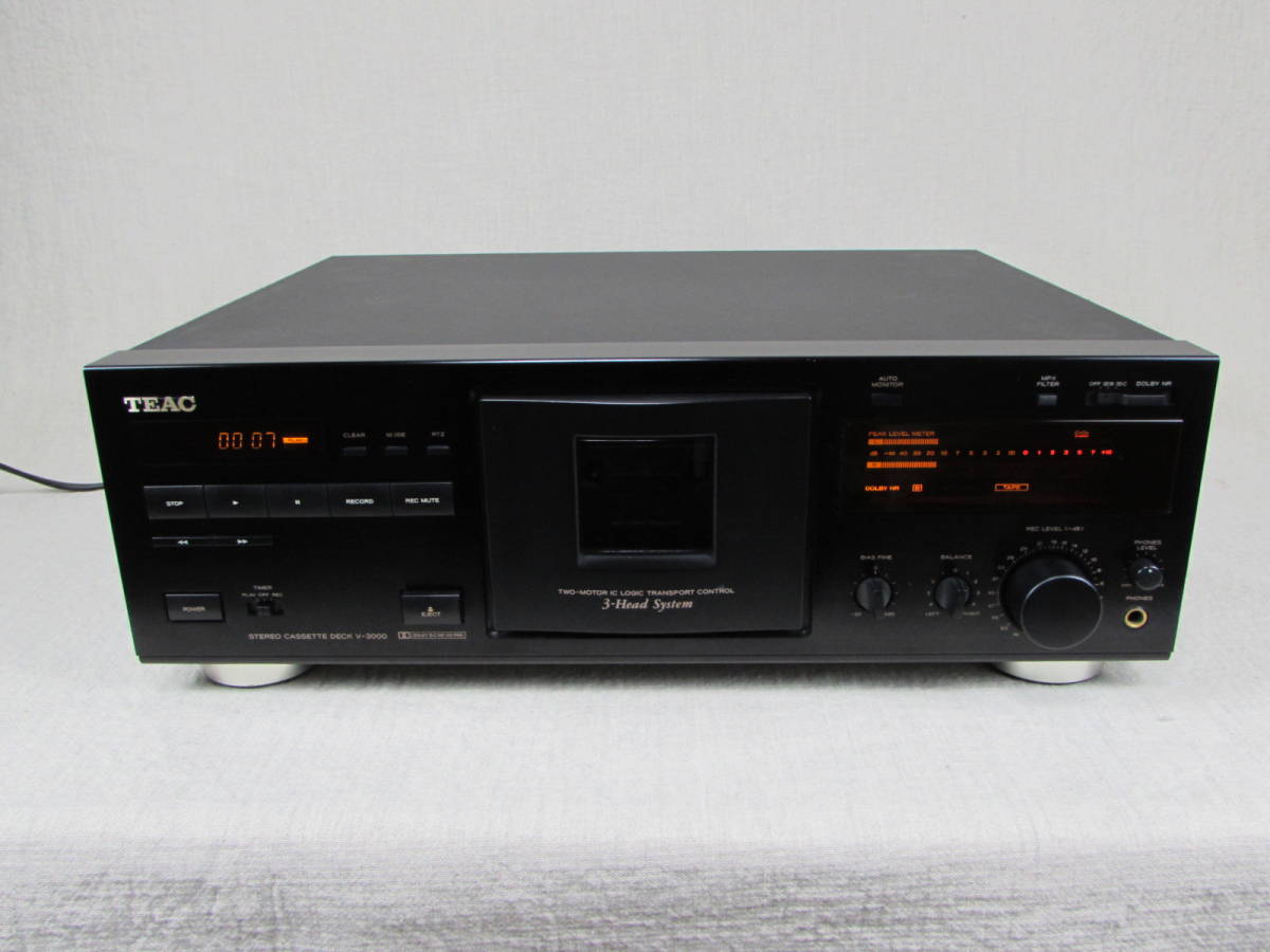 TEAC ティアック カセットデッキ V-3000 動作品 3ヘッドシングル