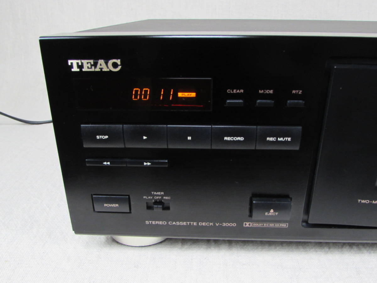 TEAC ティアック カセットデッキ V-3000 動作品 3ヘッドシングル