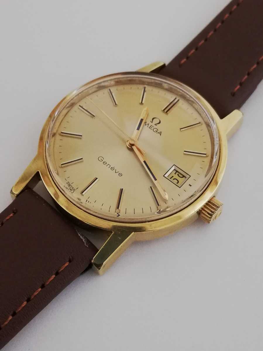 ☆稼働 美品 OMEGA オメガ ジュネーブ デイト 箱付 ジュネーブ オメガ 