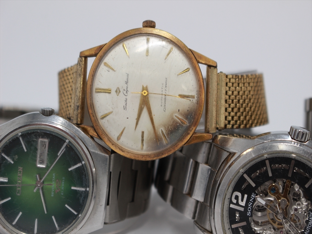 1円◎正規まとめ 5点◎【セイコー/シチズン等】メンズ腕時計 機械式 5点まとめて 大量セット A0139987