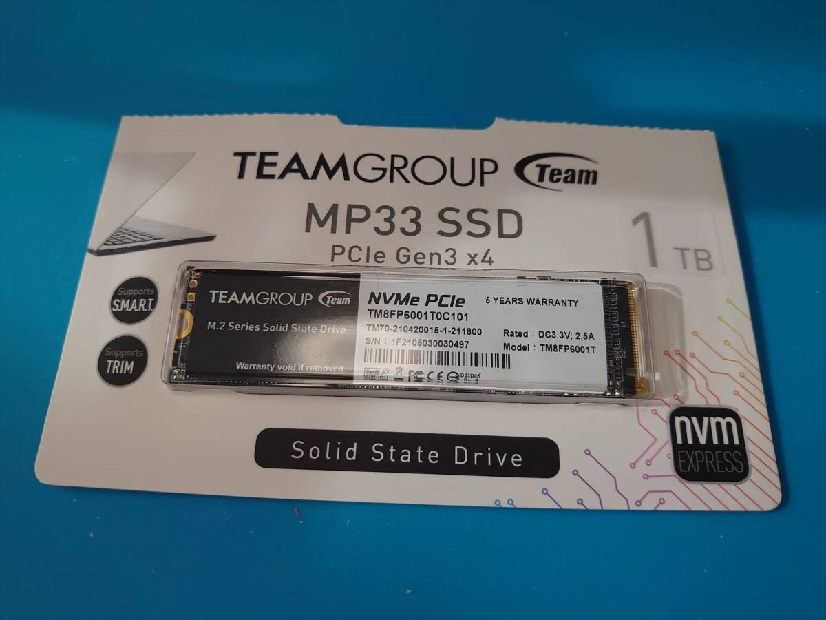 PCIe M.2 0 1TB NVMe Team Group SSD MP33 x4 with TEAMGROUP Solid 3D Drive Ubuy
